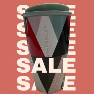 RARE new 2016 12oz Starbucks ceramic cup with lid
